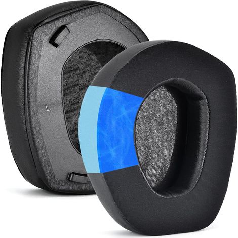 Cuscinetti auricolari in schiuma di ricambio compatibili con Sennheiser HDR RS165, RS175, RS185, RS195 RF, cuffie wireless RF, spessore aggiunto (gel setoso e