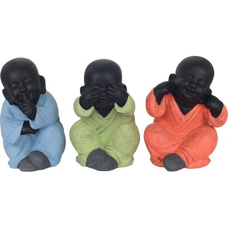 Signes Grimalt Buddha -Figurenfiguren  Buddha sieht nicht/hey/spricht set 3U Multicolor Buddhas 24x27x35cm 5552