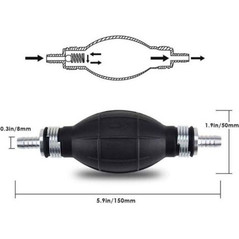 Siphon - Pompe Manuelle Pour Transfert De Liquides - Compatible Eau Et Carburant - Tuyau 2 M - 1 Unite (1/4)