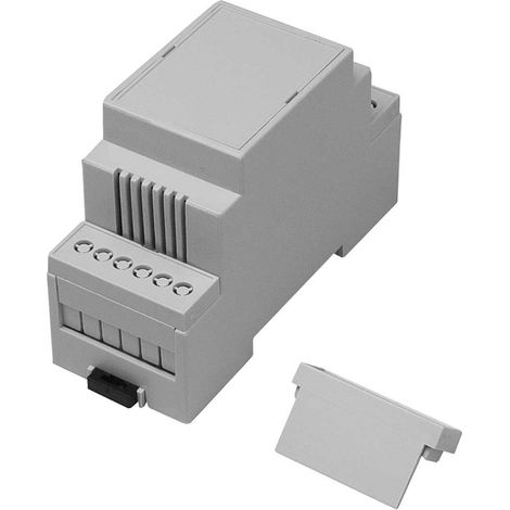 Kit de boîtier rail DIN RS PRO Top ouvert, côtés à ventilation, Dimensions 36 x 90 x 58mm 2 pôles ( Prix pour 1 ) (1/2)