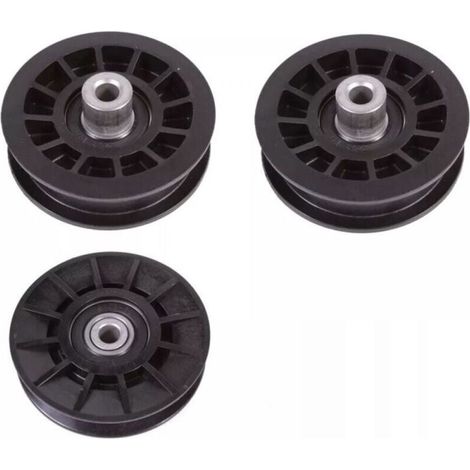 Jeu de 3 pièces pour Husqvarna, 2 poulies de renvoi en V 532194326 et 1 jeu de poulies lisses 532194327 (1/4)