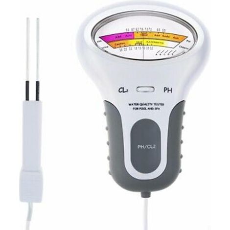 Testeur de pH et CL2 numérique pour piscine, spa et aquarium, moniteur électronique de qualité de l'eau avec grand écran, kit de test portable pour piscine (1/5)