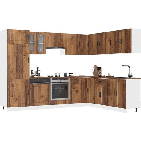 vidaXL Ensemble d'armoires de cuisine 14 pcs Porto bois d'ingénierie (1/5)