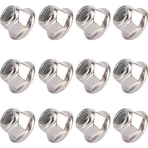 12 écrous de blocage antidérapants de 4 mm pour pneus Axial Traxxas TRX4 TRX6 SCX10 1/10 RC Model Car (Argent) (1/5)