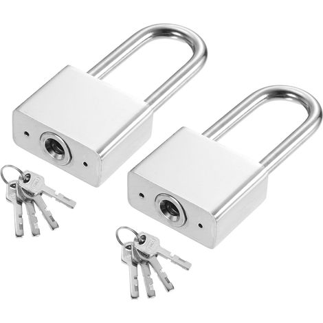 1-9/16 Pouce (40mm) Cadenas Renforcé, 2Pcs Acier Allié Cadenas Haute Sécurité Avec 8 Clés Pour Porte Entrepôt Conteneur D'transport Porte Fenêtre Stockage (H:85mm) (1/5)