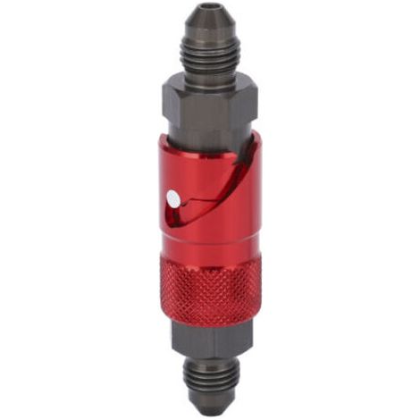 Adaptateur de connexion à dégagement rapide pour conduite de frein, raccord en alliage d'aluminium pour tuyau de liquide de carburant et d'huile rouge (1/4)
