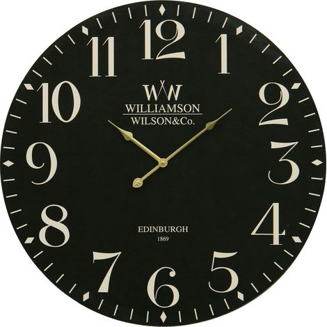 Premier Housewares Classical Black MDF Wall Clock (1/2)
