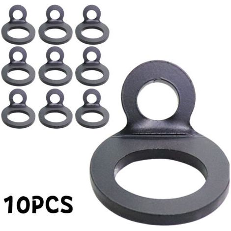 10 Pièces Ancrages d'arrimage, Anneau d'arrimage d'ancrage à Joint torique de Couleur Noire pour Montage dans Le Garage, l'atelier, Le Camion, la remorque, la voiturette de Golf (1/5)