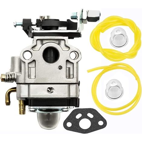 Carburateur Remplacement de Tondeuse Haie pour Débroussailleuse 22cc 26cc 33cc 34cc 36cc, 11mm Carburateur Carb Moteur pour débroussailleuse Kit avec joint, tuyau (1/4)