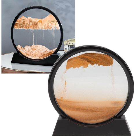 Ornement artistique en peinture de sable, sablier, décoration pour meuble TV de salon, cave à vin de bureau, cadeau créatif et raffiné. (1/5)