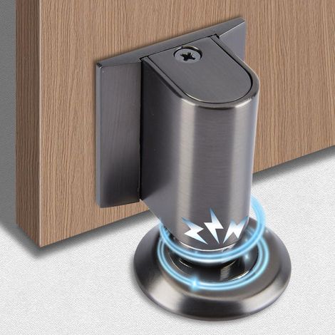 Magnétique Cale Porte Bloc Porte, Butee de Porte Stop Porte, Arret de Porte Arrêt de Porte en Métal, Magnétique en Métal Butée de Porte, Butée de Porte Magnétique Solide Avec Adhésif et Vis (1A-01)