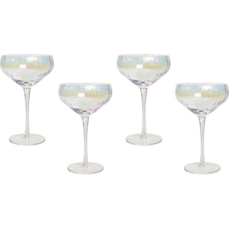 Set of 4 Champagne Saucers MORGANITE 300 ml Transparent