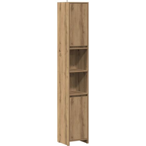Mueble de baño clásico con elegante cajón de diseño 30 x 30 x 184 cm acabado en roble macizo hecho a mano 020050734 (1/5)