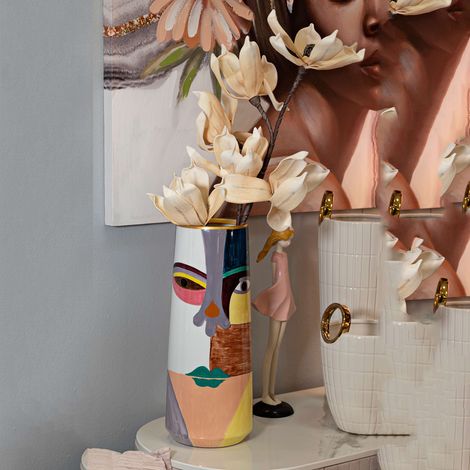 Vase Manang, Design Moderne, Diamètre 12 cm, Multicolore (1/5)