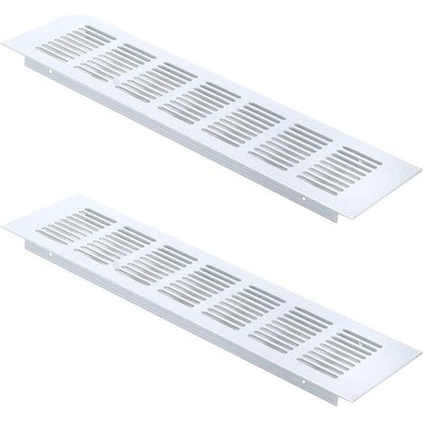 Grille de ventilation pour sol, meuble, mur, plafond - Grille robuste en aluminium antirouille avec vis (2) (1/5)