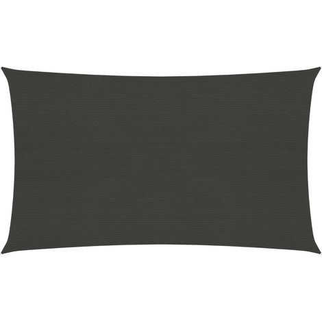 Voile toile d'ombrage parasol 160 g/m² PEHD 3 x 6 m anthracite