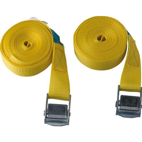 COPPIA CINGHIE DI ANCORAGGIO SEMPLICE CON MORSETTO 4,5mt - 250 KG. MAURER (1/2)