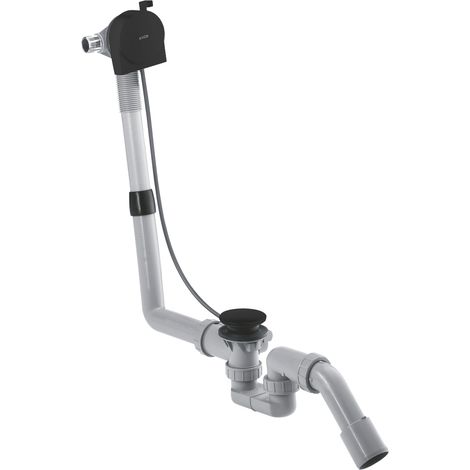 Kit de vidange et débordement AXOR EXAFILL S avec ensemble prêt pour baignoires standard, noir mat