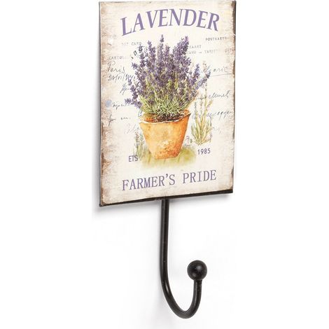 Colgador de pared con herraje para colgar fabricado en hierro con acabado ilustrado. Dimensiones: 90x55x190 mm -