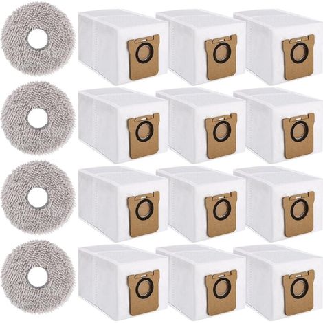 Kit d'accessoires pour Dreame L10s Ultra/L10 Ultra/xiaomi X10 + Aspirateur, 12 Sac d'Aspirateur, 4 Chiffon (1/5)