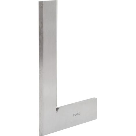 Schneidlineal aus Edelstahl zur Teilemarkierung, 90°-Winkel, Industriemesswerkzeug, 160 x 100 mm (1/5)