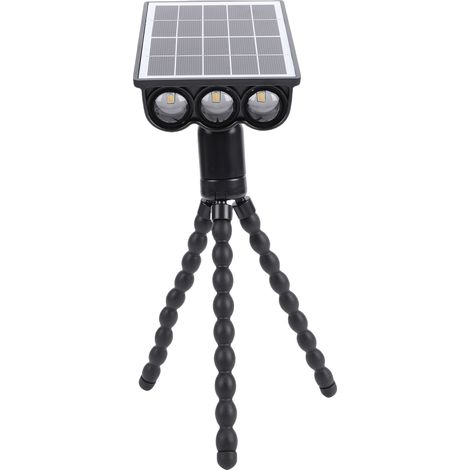 Lampe d'extérieur avec trépied flexible en forme de pieuvre, support lumineux pour barbecue, terrasse, clôture, jardin, camping, patio (1/5)
