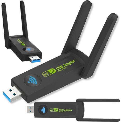 Adattatore WiFi Dual Band per USB 3.0 AC 1300Mbps Internet (1/5)