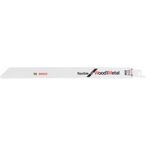 BIM S1122VF hoja de sierra de sable flexible Metal/Madera 225 mm - Caja de 25 - 2608657559
