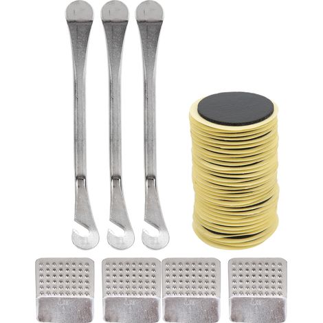 Kit de réparation crevaison vélo 39 accessoires, démonte-pneus, rustines et lime. (1/5)