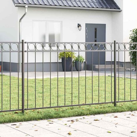 Zaunelement Assen Grau 170 x 130 cm Stahl