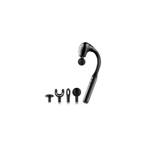 Pistolet de massage avec manche allongé, outil de massage du dos, massage en U (noir mat)-Crezuo