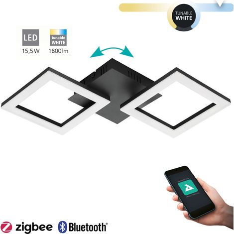 Eglo Connect LED Deckenleuchte Paranday-Z schwarz 47 x 22,5 cm Deckenlampen & Kronleuchter (1/5)