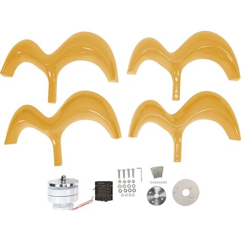 Éolienne à aimant permanent, générateur 600W 48V type courge dorée, démarrage à 2m/s, DT-HL, pour site isolé, faible vent, production d'énergie renouvelable, kit complet. (1/5)