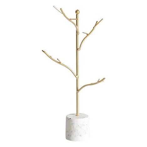 Jewelry display stand with a round base for earrings, necklaces, bracelets, and rings (1/5)