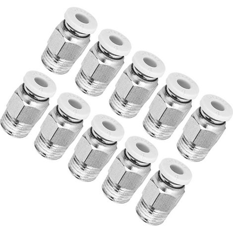 10 pièces raccords pneumatiques droits argent M10 filetage accessoires d'imprimante 3D PC4-01 (1/5)