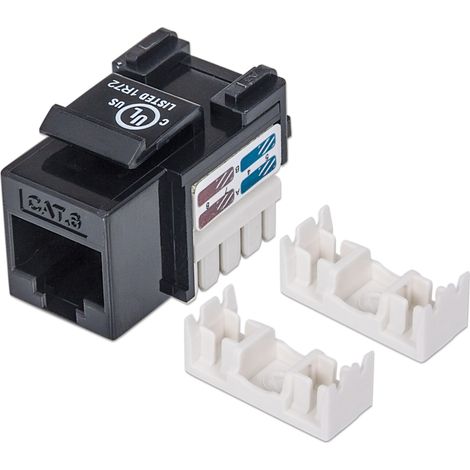 INTELLINET Frutto Keystone RJ45 Cat.6 UTP non schermato Nero (1/3)