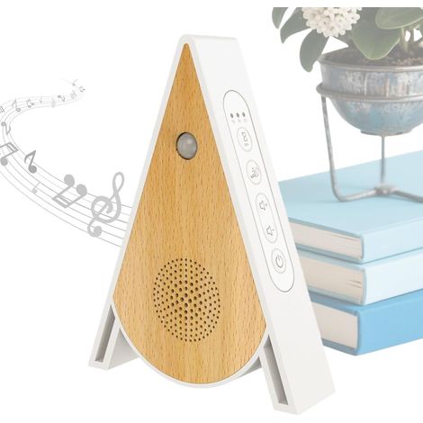 Boîte à musique Chant d'oiseaux – Haut-parleur triangulaire, outil de relaxation Machine à sons apaisants, dispositif de création d'ambiance pour studio de yoga, spa, méditation, chambre, salon, bure (1/5)
