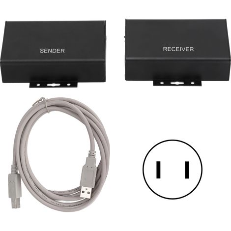 Prolongateur HDMI 196 Pieds, Installation Facile, Extenseur Réseau Longue Distance, Prise US (1/5)