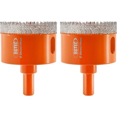 Foret Diamant Trépan Carrelage 2 pièces 20mm avec Tige Triangulaire pour Forage Porcelaine,Céramique,Carrelage,Granit,Marbre, Pierre (1/5)