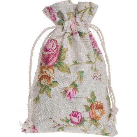 Jutesäckchen – 10 x 14 cm – mit Kordelzug – als Geschenk für Hochzeiten und Valentinstag – 50er-Packung (1/5)