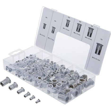Assortiment d Écrous Rivets Aluminium 150 pcs - Léger et Résistant - - D-Work (1/5)