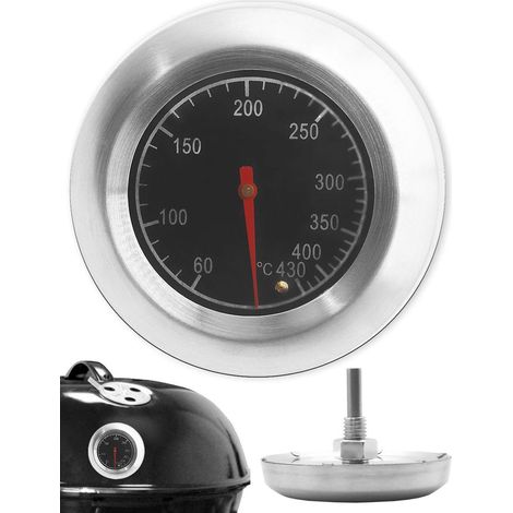 Thermomètre de cuisson analogique résistant à la température, pour barbecue, fumoir, casseroles, poêles, fumoir, Ø 7,6 cm (1/5)