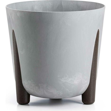 Vaso di fiori in muschio riciclato in cemento grigio (1/5)