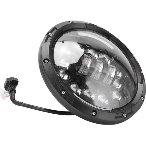 Phare LED 7 pouces 75 W, lumière blanche et ambrée, étanche IP68, remplacement pour Wrangler TJ 1997-2006 (1/5)