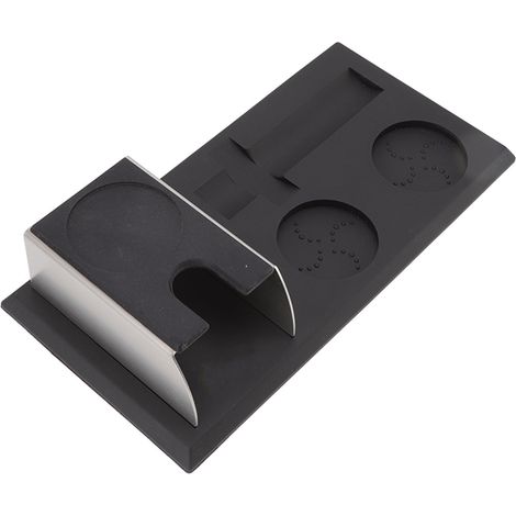 Ensemble de support pour tasseur à café noir, antidérapant, stable, décoratif et moderne, base de rangement pour tasseur. (1/5)