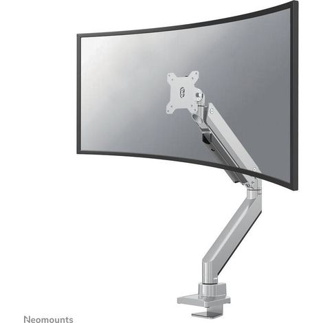 Neomounts NM-D775SILVERPLUS Brazo para monitor de 10 a 49 pulgadas, resorte de gas, Topfix, tope de 180°, plateado (1/4)