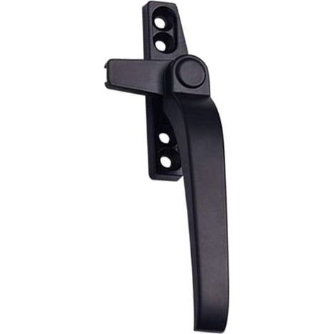 pair Poignée de fenêtre universelle de rechange en aluminium gauche/droite avec serrure pour sécurité de porte à double vitrage – Levier droit noir (1/4)