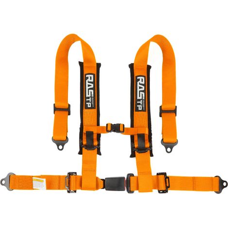 Car modification 2-inch four-point go-kart racing seat belt quick-release seat safety belt set - high strength polyester, four-point - orange (3-inch four-point) (1/4)