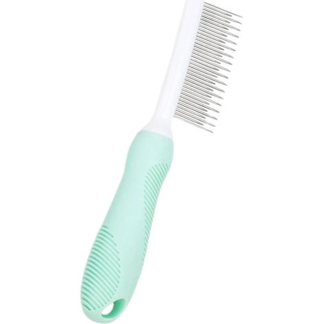 Outil de soin du pelage, brosse démêlante, brosse pour chiens à poils longs, peigne pour chat, peigne démêlant pour animaux de compagnie (vert) (1/5)