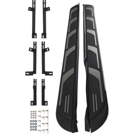 Side Bars Running Board Side Steps for AUDI Q7 2015-2023 4M 4MB Black Set
